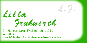lilla fruhwirth business card